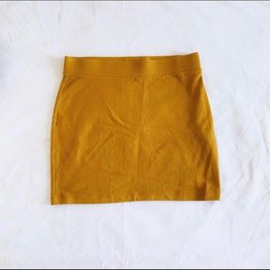 New Dark Mustard Mini Tight Skirt from Forever21